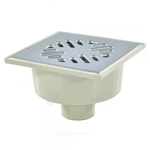 Трап нерегулируемый с поплавковым "сухим" затвором Дн 50 с нержавеющей решёткой 150х150мм вертикальный выпуск Татполимер ТП-102.50-150VSDs