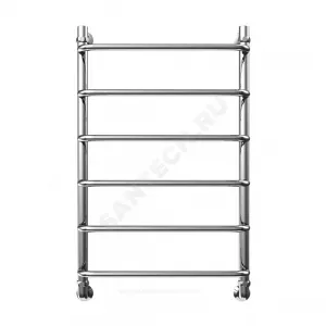 Полотенцесушитель водяной нерж сталь Лесенка Ду 25 (1") НР 400х400мм 3П нижнее подключение в/к соединитель (1"х3/4") Эридан Элит-Металл В-34-01