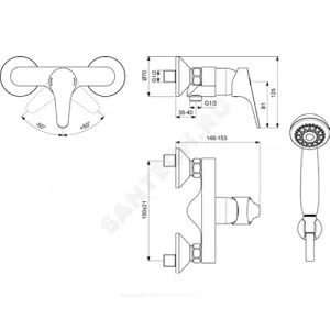 Смеситель для душа одноручный NEXT Vidima BA370AA