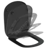 Сиденье для унитаза TESI черное Soft close Ideal Standard T3529V3
