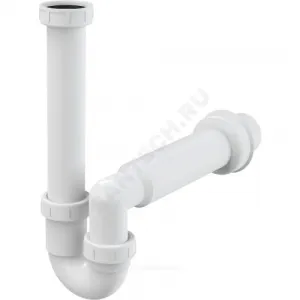 Сифон для кухонной мойки трубный 1 1/2"x40 с прямой трубкой без выпуска Alca Plast A80-DN50