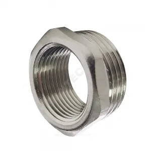 Футорка латунь никель Ду 20х15 (3/4"х1/2") НР/ВР VALFEX VF.581.N.034.012