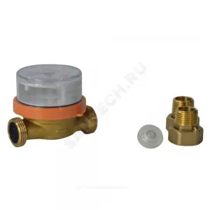 Счётчик г/в и х/в крыльчатый одноструйный Ду 15 Ру10 Qn=1,5 м3/ч 90С L=110мм резьба Б/К Пульсар Тепловодохран Н00003298