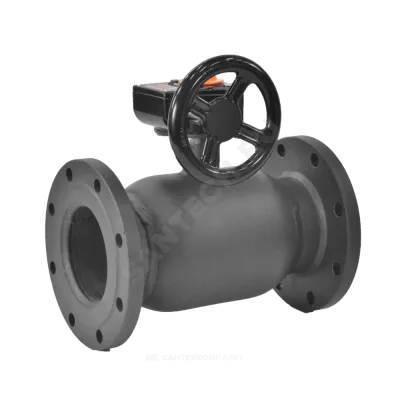 Кран шаровой сталь 11с67п Ду 125 Ру16 фл с редуктором FORTECA 183.2.125.016