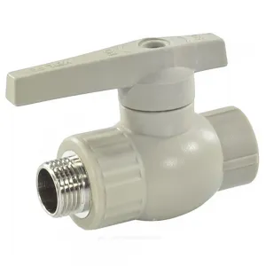 Кран шаровой PP-R серый Дн 20х1/2" НР VALFEX 10144220Г