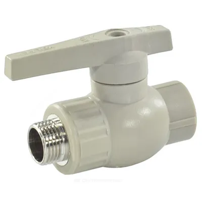 Кран PP-R шаровой серый НР Дн 25х3/4" VALFEX 10144225Г