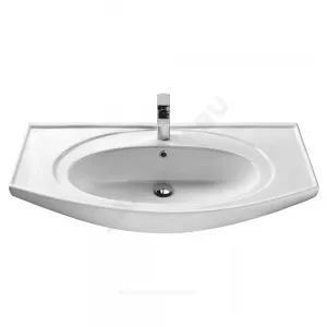 Умывальник мебельный Энигма 100 1 отверстие под смеситель по центру белый Santek 1.WH20.7.777 Умывальник мебельный Энигма 100 1 отверстие под смеситель по центру белый Santek 1.WH20.7.777