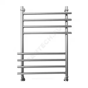 Полотенцесушитель водяной нерж сталь Лесенка Ду 25 (1") НР 400х400мм 4П нижнее подключение в/к соединитель (1"х3/4") Дельта-Люкс Элит-Металл В-15-01