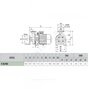 Насос центробежный K 50/400 T-IE3 DAB 60167622