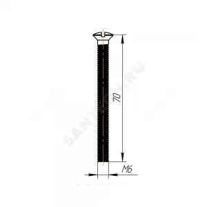 Винт для сифона М6х70 АНИ Пласт M670