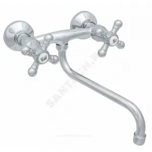 Смеситель для кухонной мойки двуручный нижний излив ЭКО ЦС-СМ 294 М_Крест Центр Сантехники (Подольск) ЭМ910205