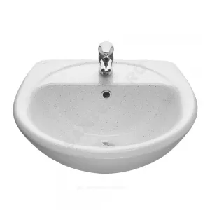 Умывальник подвесной Соната 54 1 отверстие под смеситель по центру крап на белом Santeri 1.3111.2.S01.11B.0