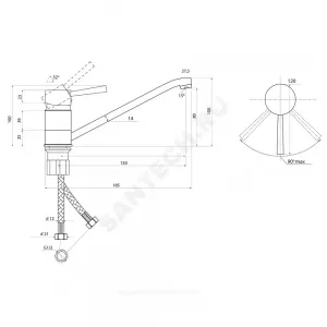 Смеситель для кухонной мойки одноручный Город Д-серия Славен СЛ-ОД-Д20