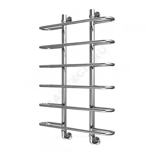 Полотенцесушитель водяной нерж сталь Лесенка Ду 25 (1") НР 600х600мм 4П нижнее подключение в/к соединитель (1"х3/4") Фараон Элит-Металл В-26-01