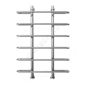 Полотенцесушитель водяной нерж сталь Лесенка Ду 25 (1") НР 600х600мм 4П нижнее подключение в/к соединитель (1"х3/4") Фараон Элит-Металл В-26-01