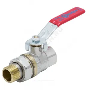 Кран шаровой латунь никель 1006 Euro Ду 15 Ру40 ВР/"американка" полнопроходной рычаг Aquasfera 1006-01