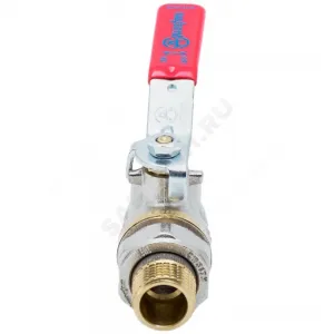 Кран шаровой латунь никель 1006 Euro Ду 15 Ру40 ВР/"американка" полнопроходной рычаг Aquasfera 1006-01