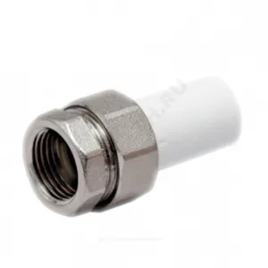 Муфта трубная PP-R комбинированная разъемная белая Дн 20х1" Ру25 ВР VALFEX 10157125