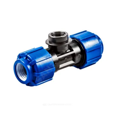 Тройник компрессионный ПЭ ВР Дн 20х1/2"х20 ТПК-АКВА 52201220