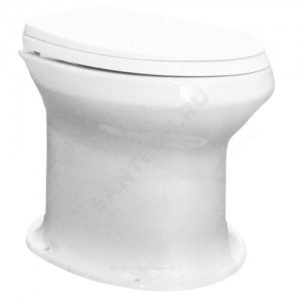 Унитаз без бачка Дачный белая верт/выпуск с сиденьем Оскольская керамика Унитаз без бачка Дачный белая верт/выпуск с сиденьем Оскольская керамика