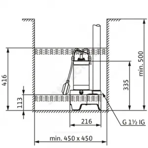 Насос дренажный Rexa MINI3-V04.11/M06-523/A-5M 1х230В/50 Гц Wilo 3094005