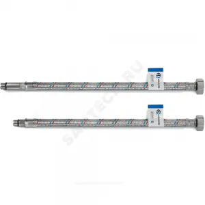 Подводка гибкая для смесителя нержавеющая оплетка М10-1/2" г-ш L=0.3м пара AQUALINE 04830
