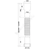 Гофра с гайкой 1 1/2"x40/50 L=366-776мм АНИ Пласт K106