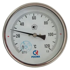 Термометр биметаллический осевой Дк100 250С L=100мм G1/2" БТ-51.211 Росма 00000002565