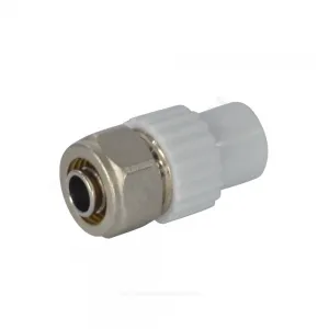 Ниппель PP-R комбинированный белый Дн 20х16 наруж пайка/обжим для PE-X/PE-RT труб VALFEX 10142016