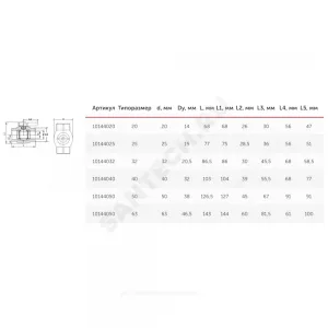 Кран шаровой PP-R белый Дн 40 внутренняя пайка VALFEX 10144040