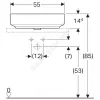 Умывальник мебельный VariForm 55 без отверстия п/смес Geberit 500.779.01.2