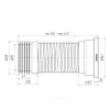 Гофра для унитаза армированная 110мм L=180-440мм для чугунных труб АНИ Пласт K518