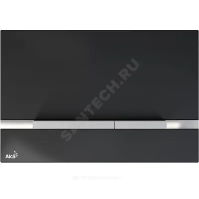 Кнопка для инсталляции черная Alca Plast STRIPE-GL1204