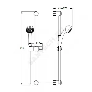 Гарнитур душевой SEVA JET S2 Vidima BA188AA
