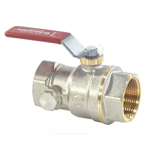 Кран шаровой латунь со спускником R910S никель Ду 15 Ру42 ВР 1/2" рычаг полнопроходной со спускником Giacomini R910SX003