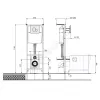 Комплект 4 в 1 Нео унитаз подвесной + инсталляция + кнопка смыва + сиденье микролифт Santek 1.WH50.1.543