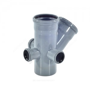 Крестовина PP-H 2-плоскостная левая/правая/тыл серая Дн 110х110х50х45гр б/нап RTP (РосТурПласт) 19200 Крестовина PP-H 2-плоскостная левая/правая/тыл серая Дн 110х110х50х45гр б/нап RTP (РосТурПласт) 19200