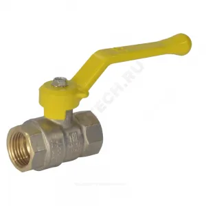 Кран шаровой латунь никель газ Pride Ду 15 Ру40 ВР полнопроходной рычаг аналог 11б27п LD 47.15.В-В.Р