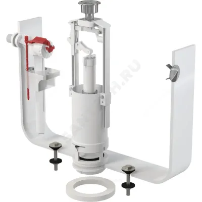 Арматура для бачка сливная/наливная боковое подключение кнопка хром 1/реж Alca Plast SA2000 1/2" CHROM